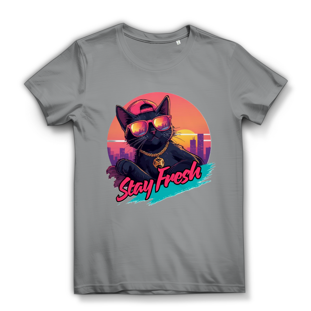 Damen Premium Bio T-Shirt Stay Fresh Cat