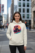 Damen Premium Bio Hoodie Stay Fresh Cat