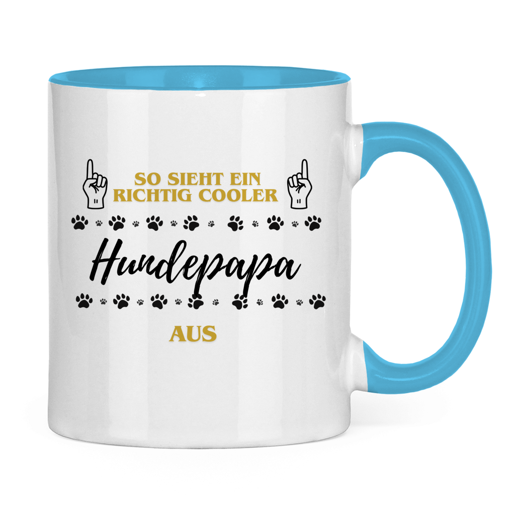 Tasse zweifarbig Cooler Hundepapa