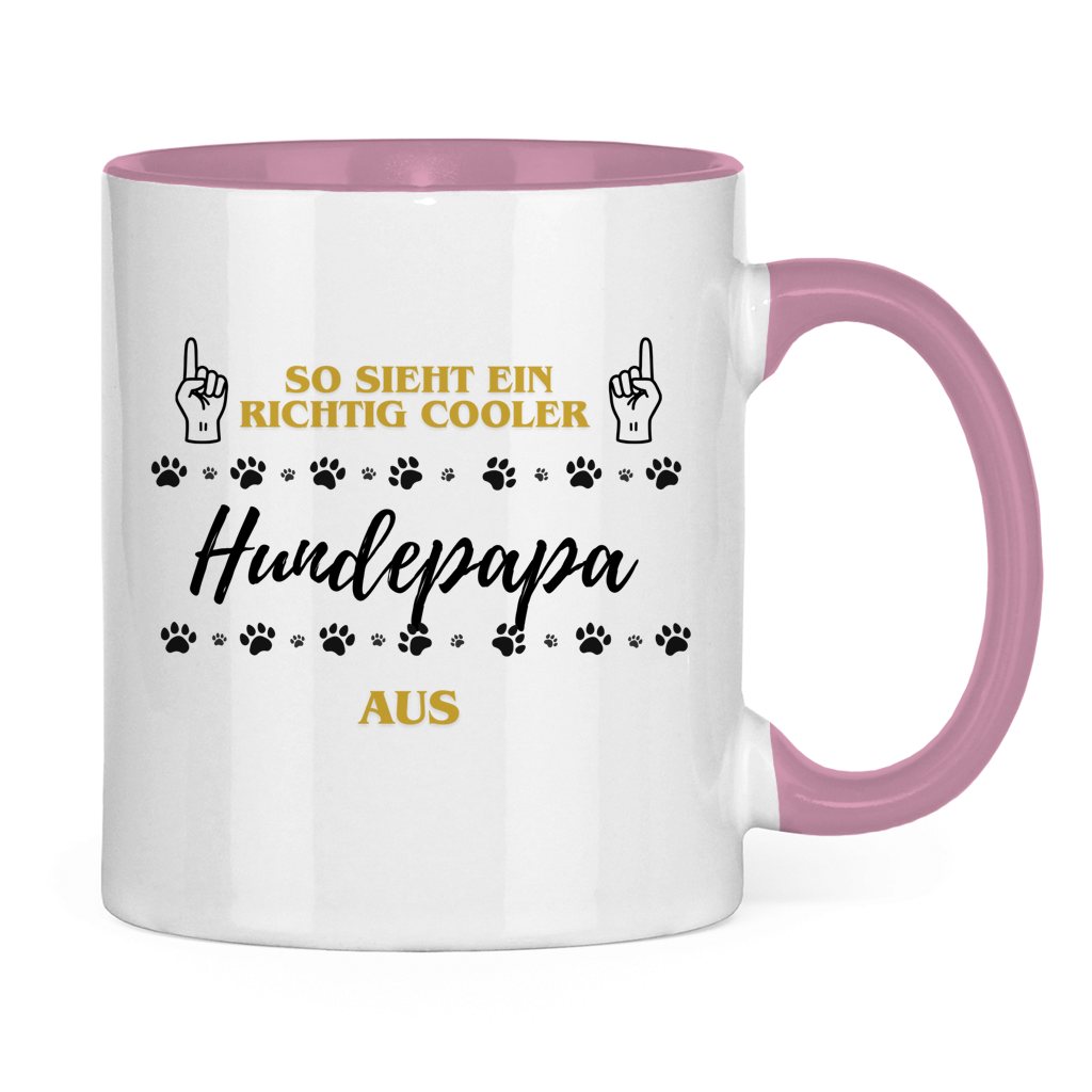 Tasse zweifarbig Cooler Hundepapa