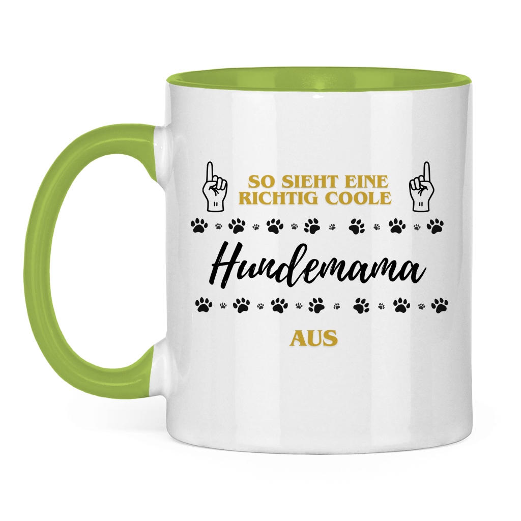 Tasse zweifarbig Coole Hundemama