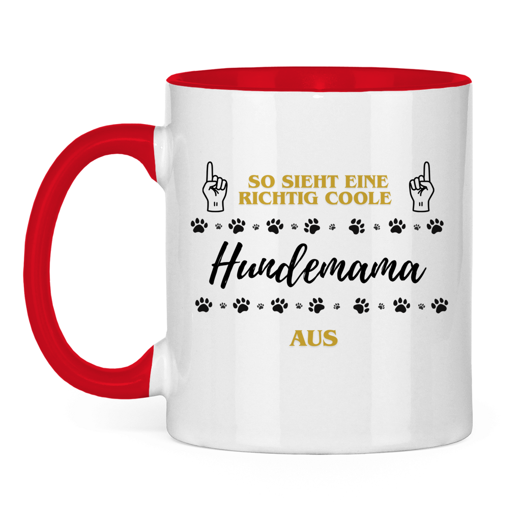 Tasse zweifarbig Coole Hundemama
