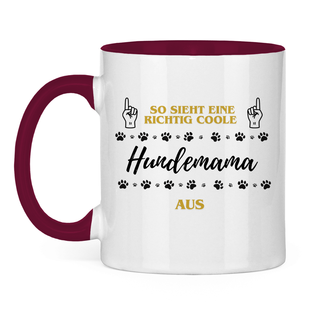Tasse zweifarbig Coole Hundemama