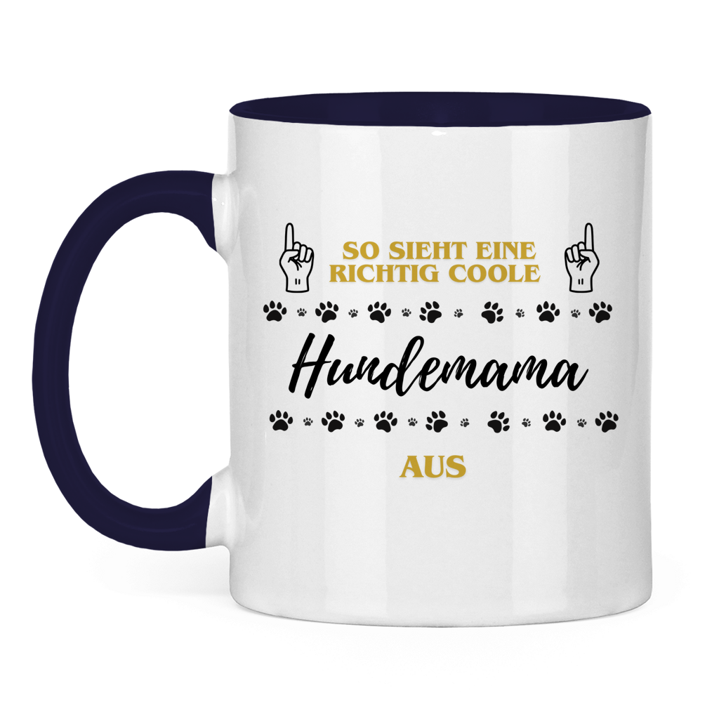 Tasse zweifarbig Coole Hundemama
