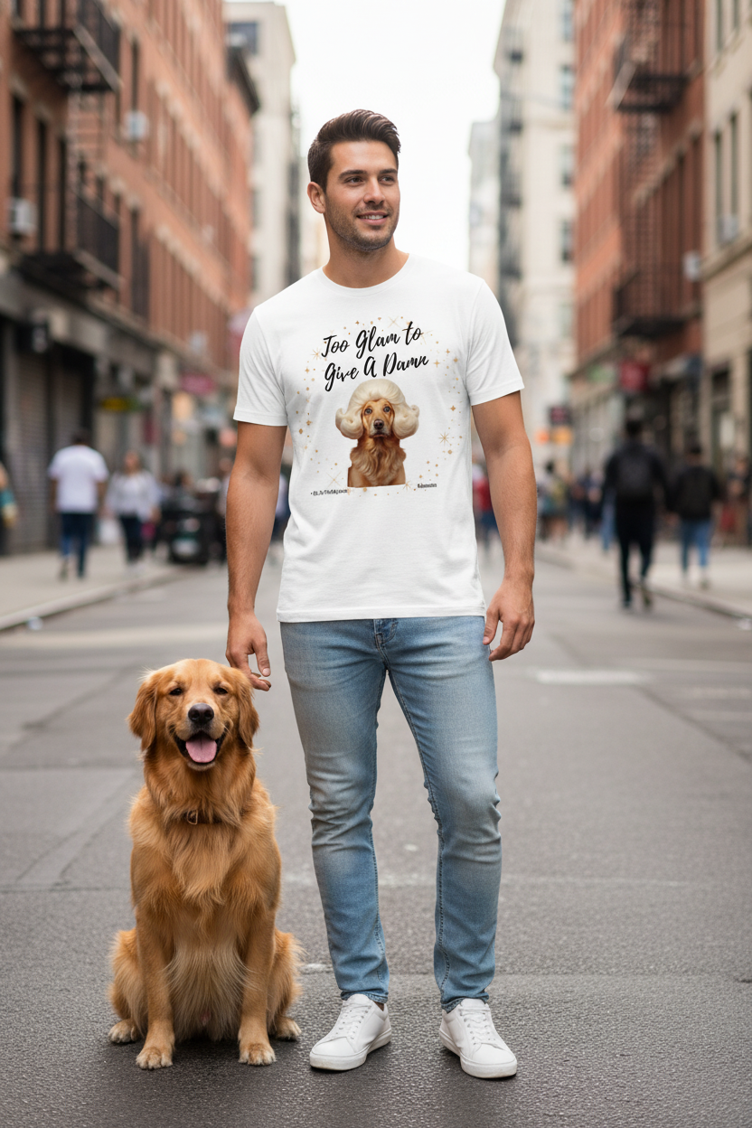 Herren Premium Bio T-Shirt Too Glam Dog 2