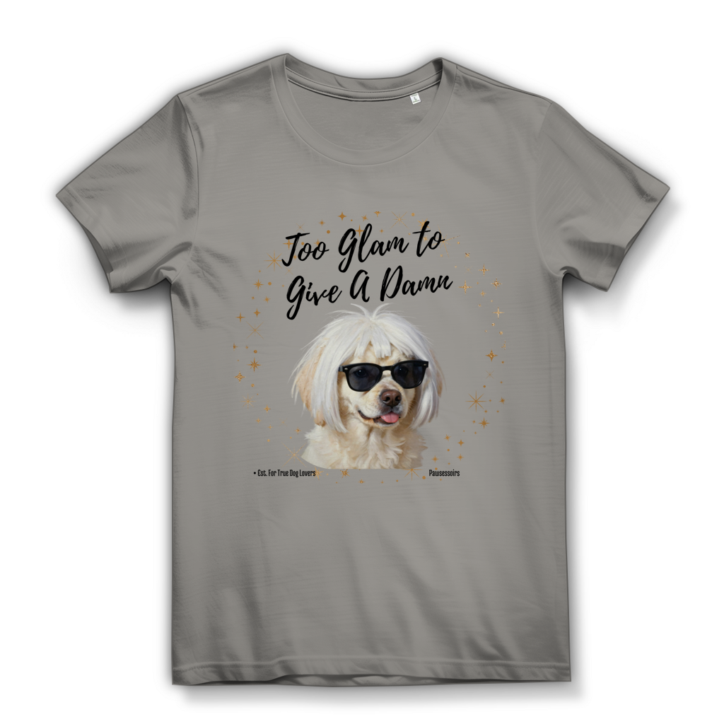 Damen Premium Bio T-Shirt Too Glam Dog 5