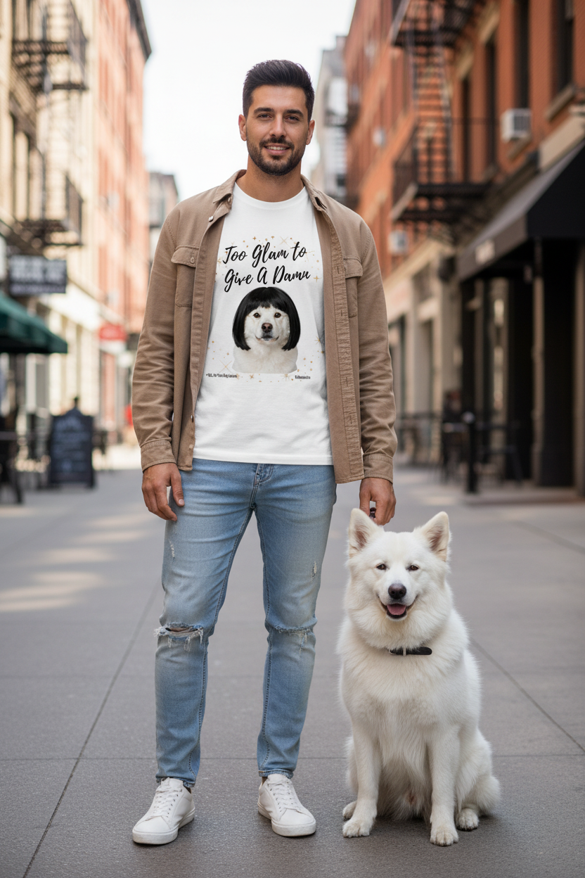 Herren Premium Bio T-Shirt Too Glam Dog 6