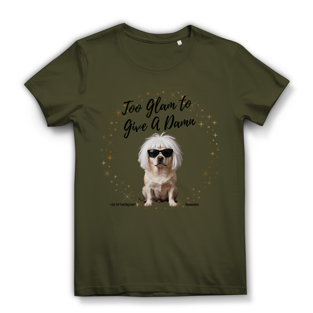 Damen Premium Bio T-Shirt Too Glam Dog 7