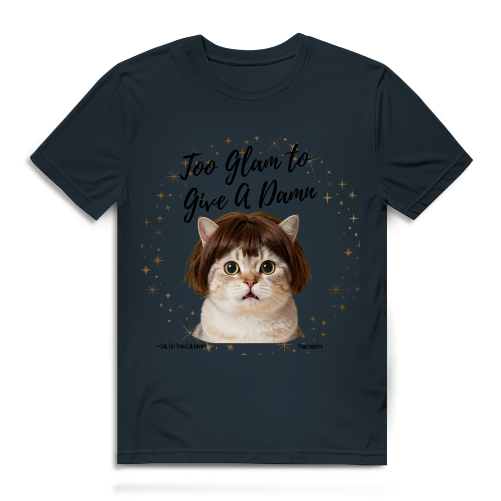 Herren Premium Bio T-Shirt Too Glam Cat 3