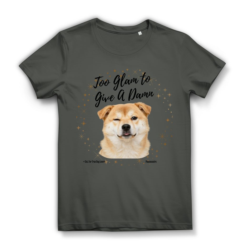 Damen Premium Bio T-Shirt Too Glam Dog 8