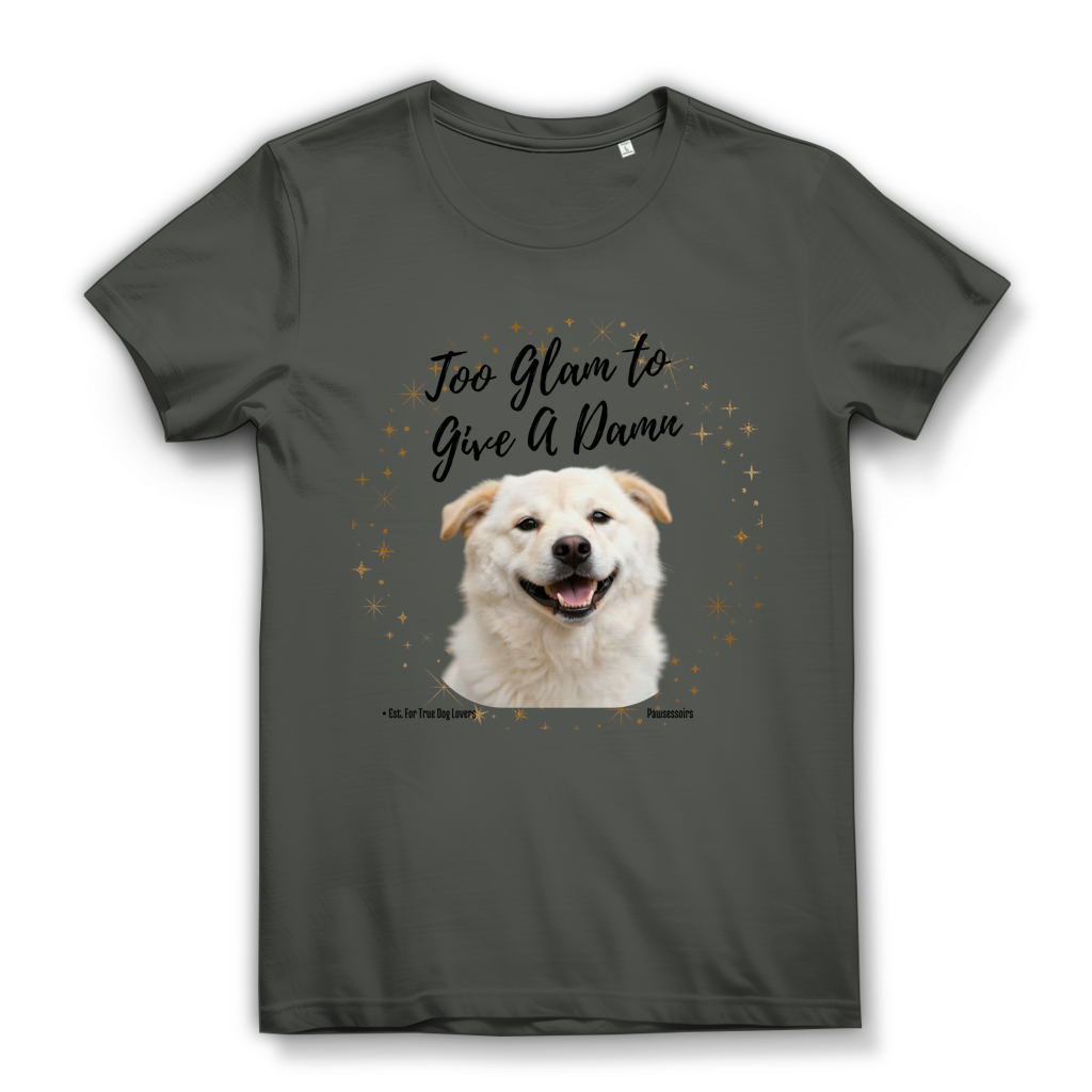 Damen Premium Bio T-Shirt Too Glam Dog 9